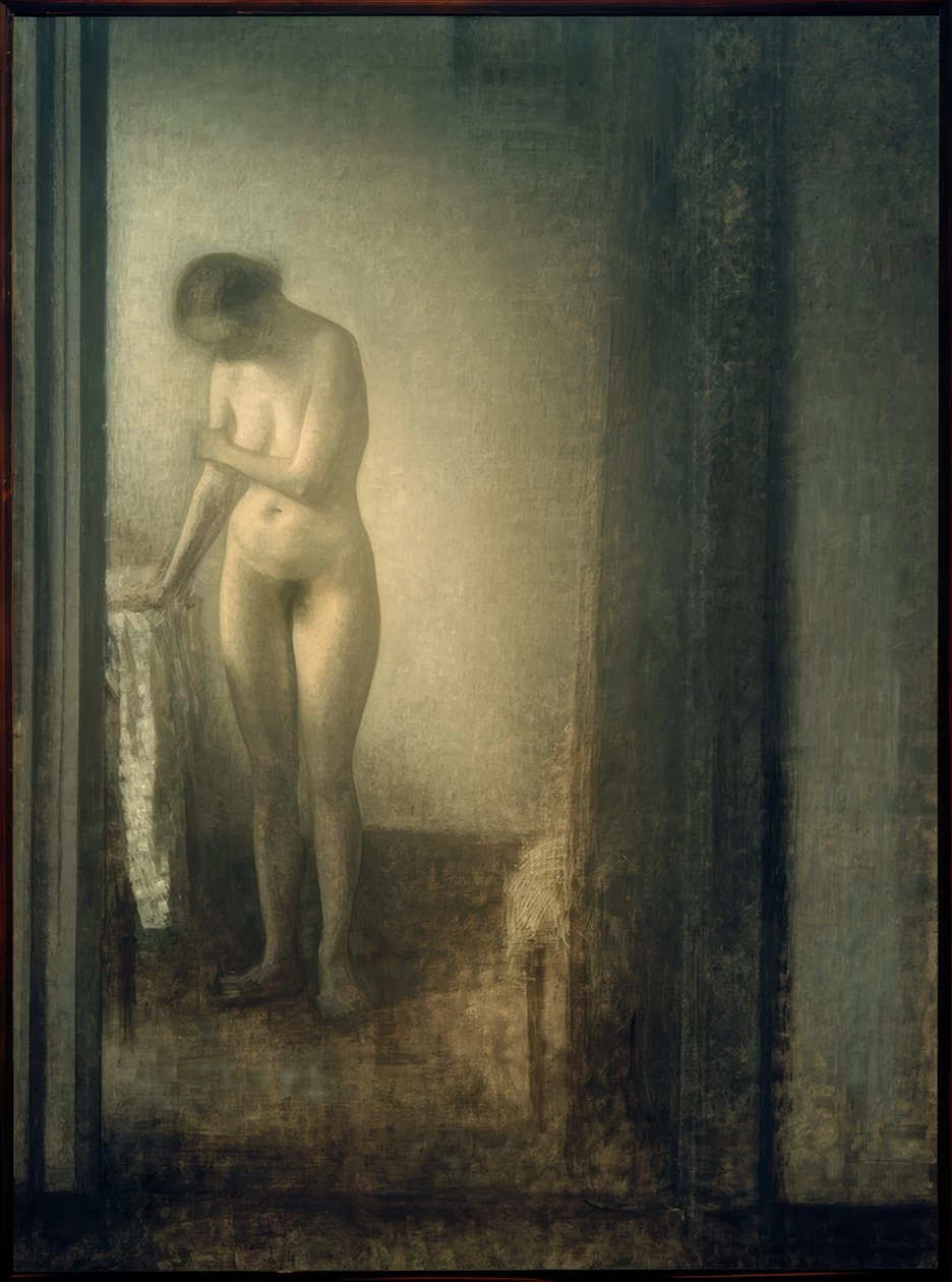 Vilhelm Hammershøi - Nudo femminile, in piedi, Kopenhagen, Den Hirschsprungske Samling